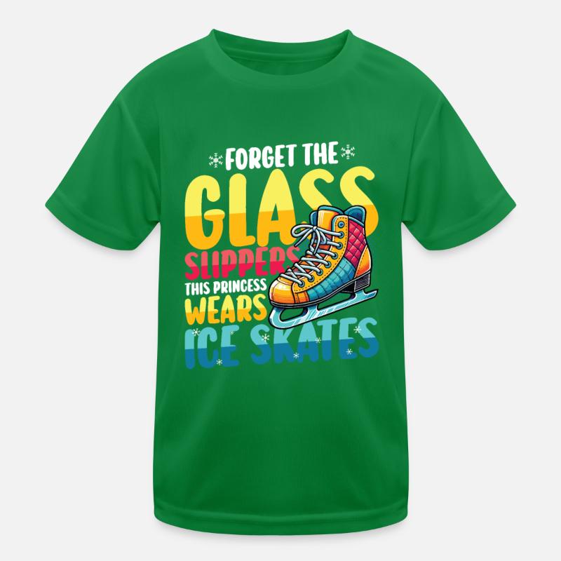 Eislaufen Schlittschuhe Eiskunstlaufen Kinder Funktions-T-Shirt