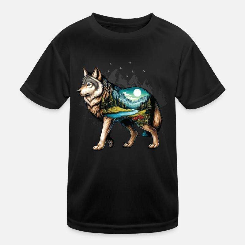 Wilderness Inside the Bear Retro Vintage T-shirt sport Enfant