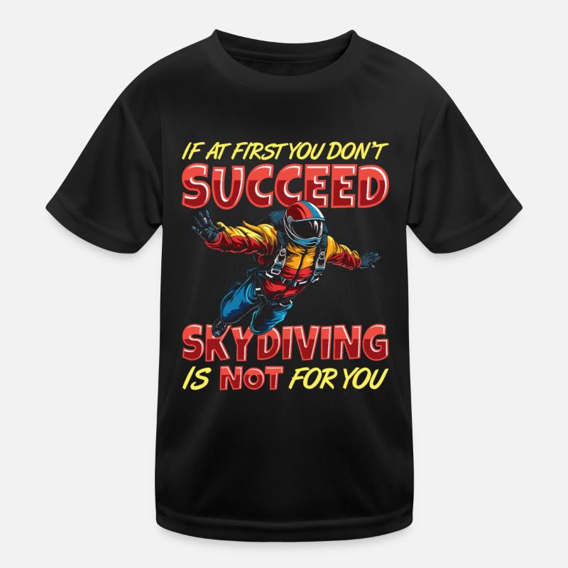 Funny skydiver Kids Functional T-Shirt