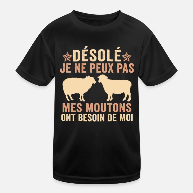 mes moutons ont besoin de moi T-shirt sport Enfant