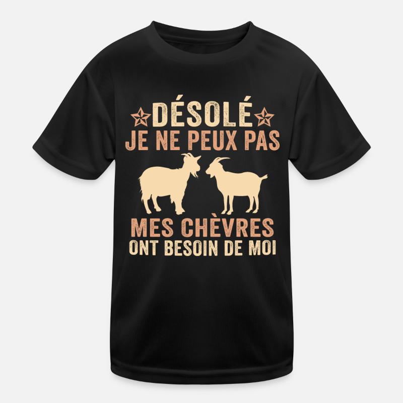 Mes chèvres ont besoin de moi T-shirt sport Enfant