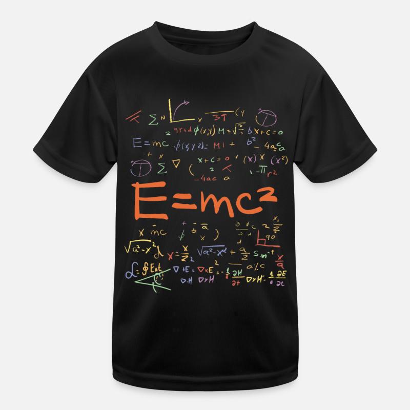 Physik und Mathematik Formeln EMC2 Kinder Funktions-T-Shirt