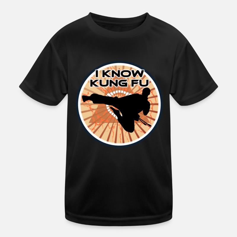 I know Kung Fu I can do Kung Fu Kids Functional T-Shirt