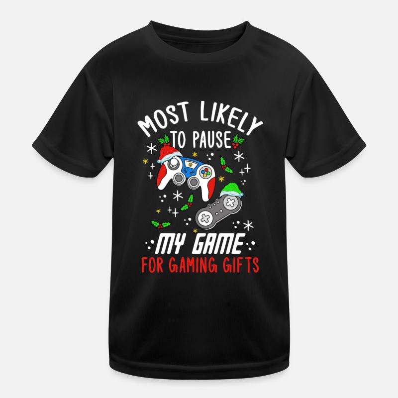 Noël Gamer Pause My Game pour les cadeaux de jeu T-shirt sport Enfant