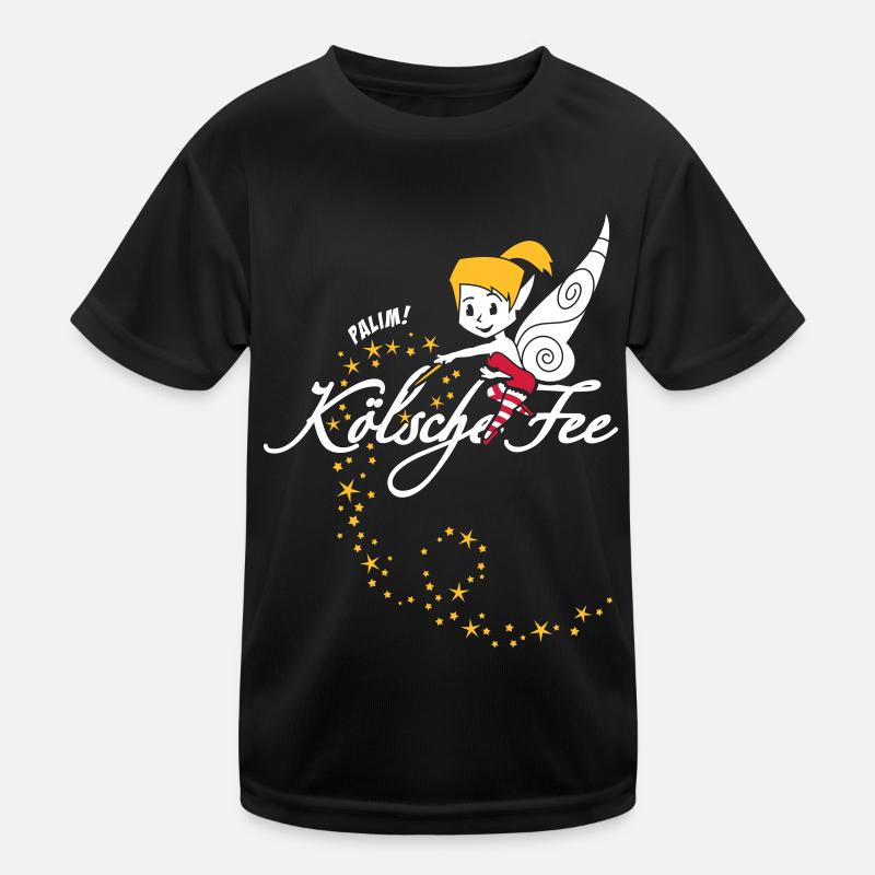 Kölsche Fee - Kinder Funktions-T-Shirt - Schwarz