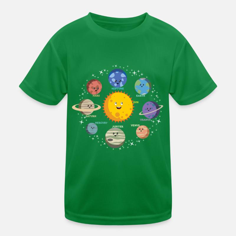 Sonnensystem Planeten - Galaxy Spaceman Geschenk Kinder Funktions-T-Shirt