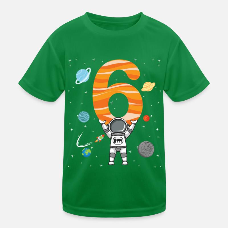 Chemise astronaute 6e anniversaire de l'espace extra-atmosphérique 6 ans T-shirt sport Enfant