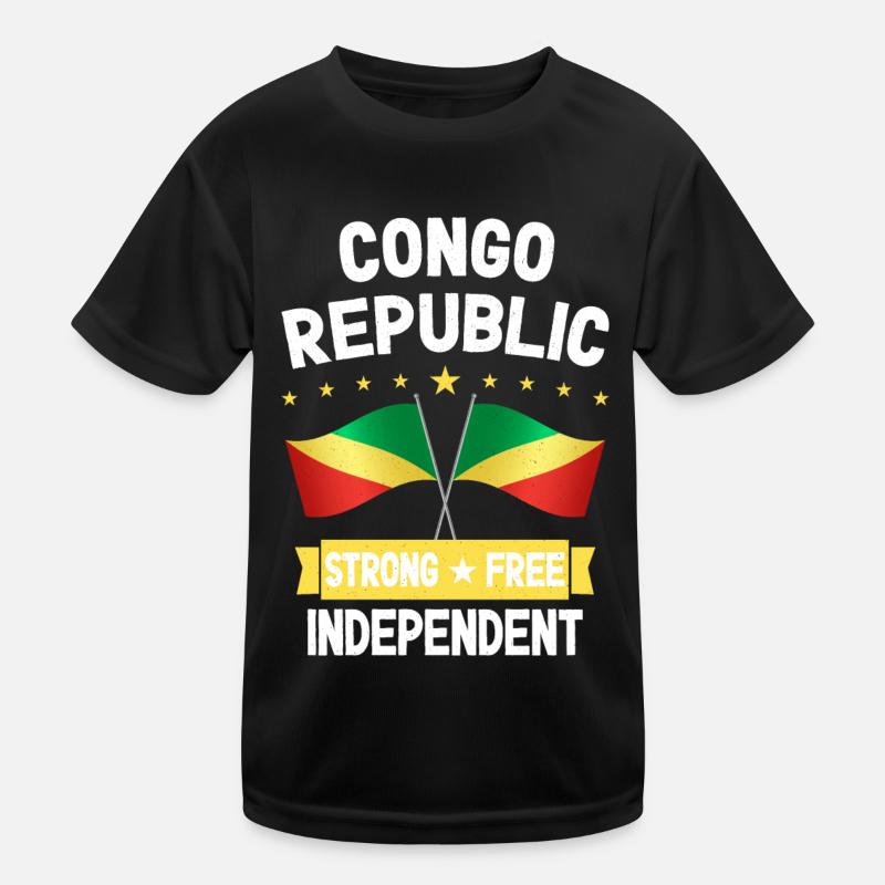 Congo Republic Kids Functional T-Shirt