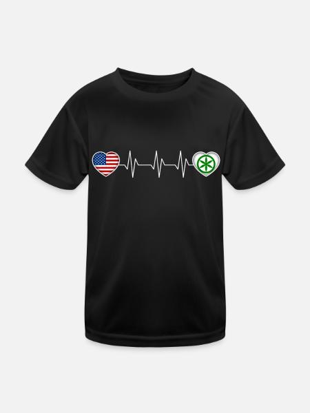 Padanien - Kinder Funktions-T-Shirt - Schwarz - Vorne