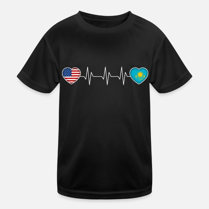 Kasachstan Kinder Funktions-T-Shirt