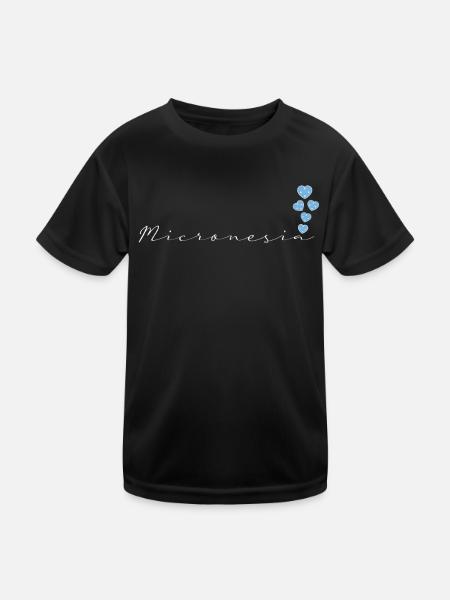 Micronésie - T-shirt sport Enfant - noir - Devant