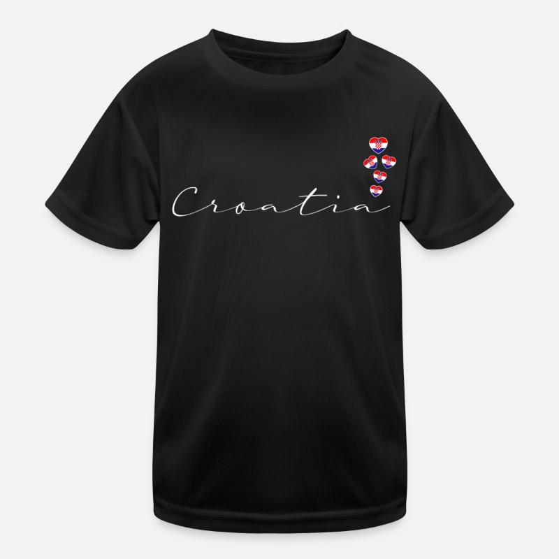 Kroatien Kinder Funktions-T-Shirt