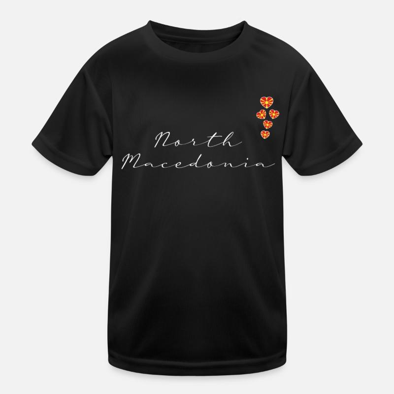 North Macedonia Kids Functional T-Shirt
