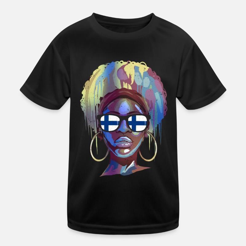 Finnland Kinder Funktions-T-Shirt