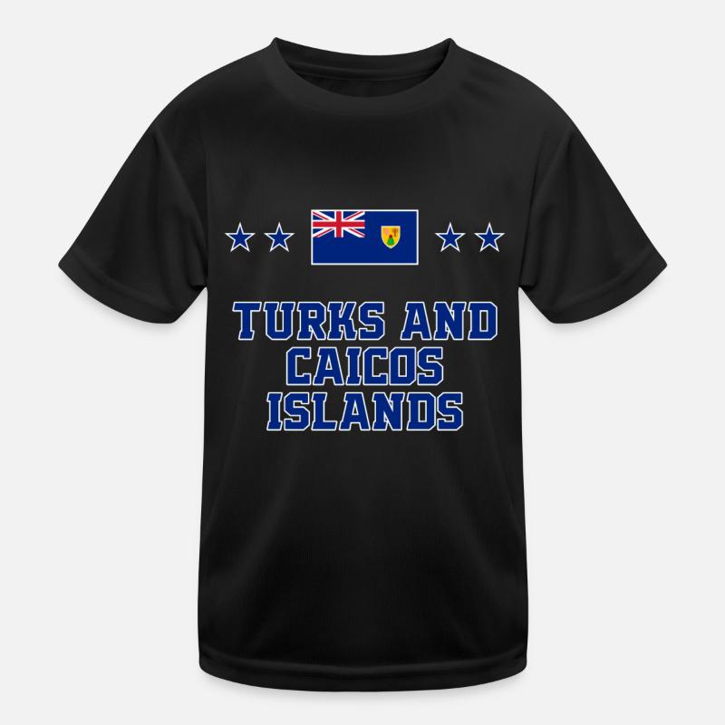 Turks and Caicos Islands Kids Functional T-Shirt