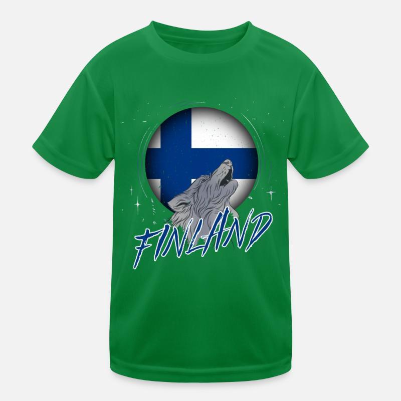 Finnland Kinder Funktions-T-Shirt