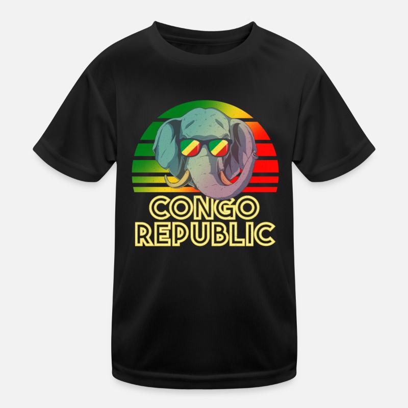 Congo Republic Kids Functional T-Shirt