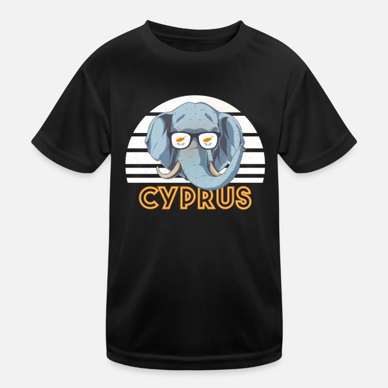 Zypern - Kinder Funktions-T-Shirt - Schwarz