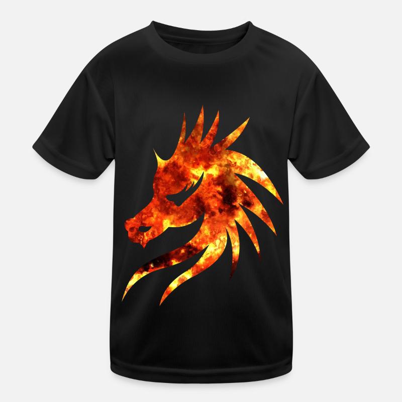 Drachenkopf Kinder Funktions-T-Shirt