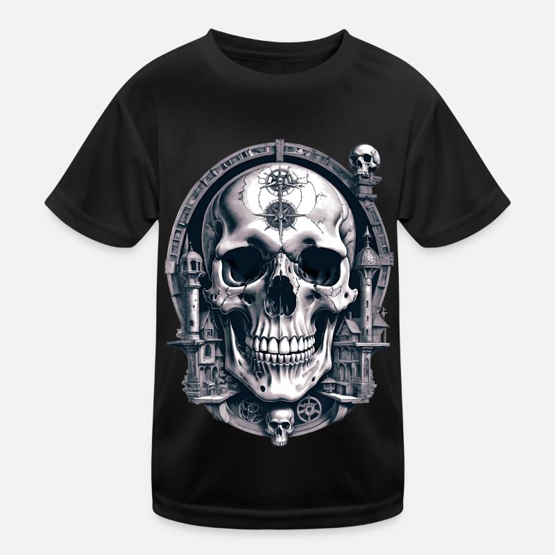 Skull Kinder Funktions-T-Shirt