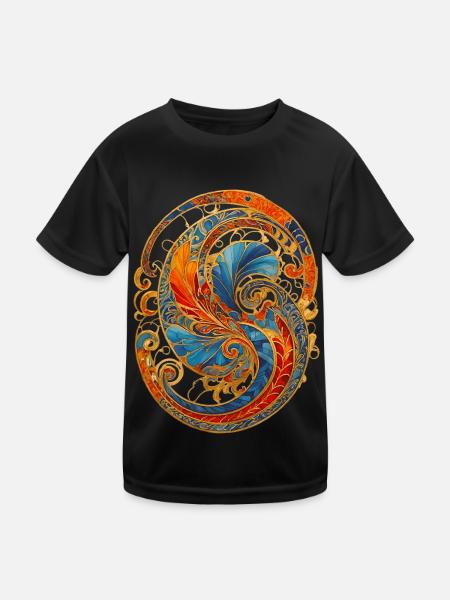 Ornament - Kids Functional T-Shirt - black - Front