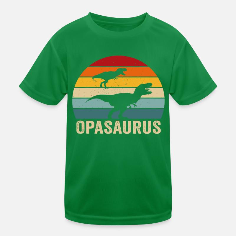 Retro opasaurus opa saurus großvater Kinder Funktions-T-Shirt