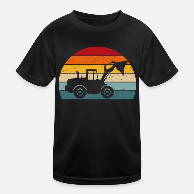 Chargeuse sur pneus rétro chargeuse sur pneus driver T-shirt sport Enfant