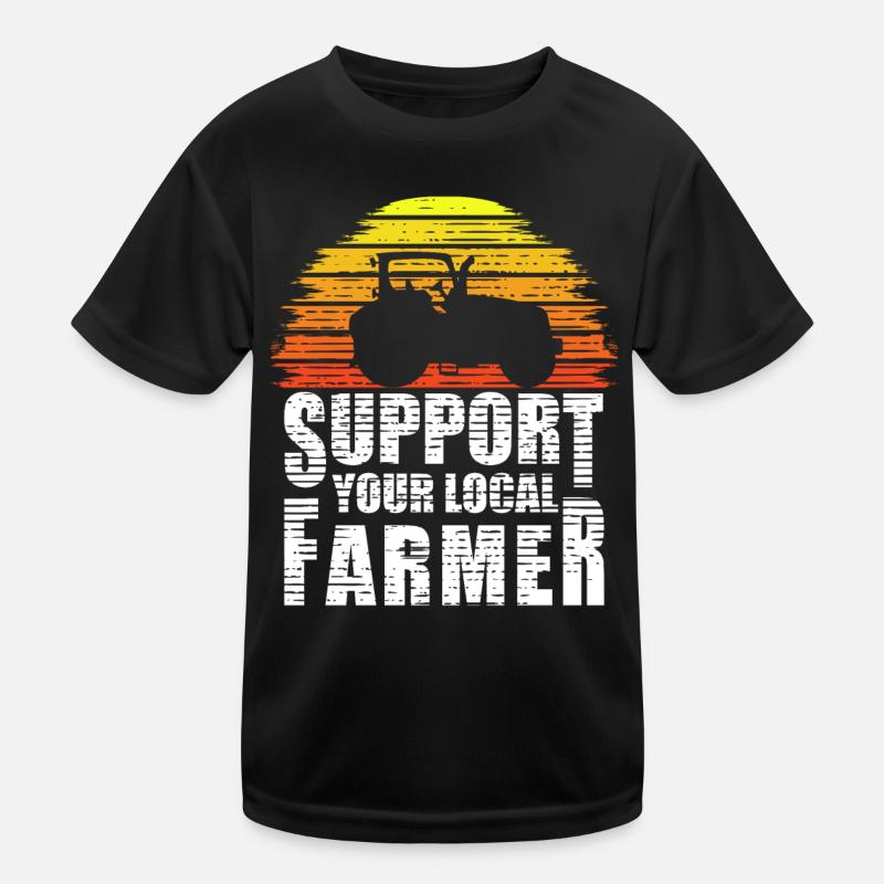 Support Farmer Protests Agrar Europe Demonstration Kids Functional T-Shirt