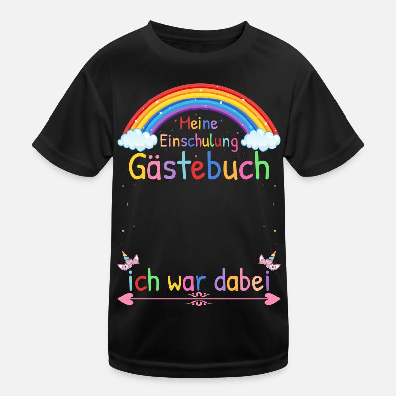 Meine Einschulung Gästebuch ich war dabei Schule Kinder Funktions-T-Shirt