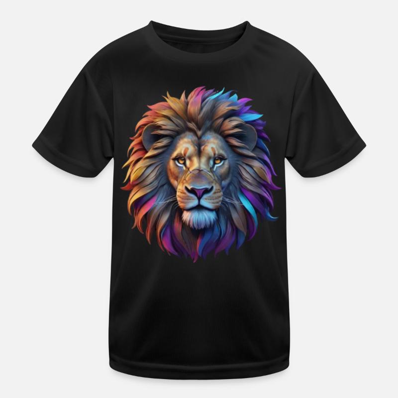 Löwenkopf Kinder Funktions-T-Shirt