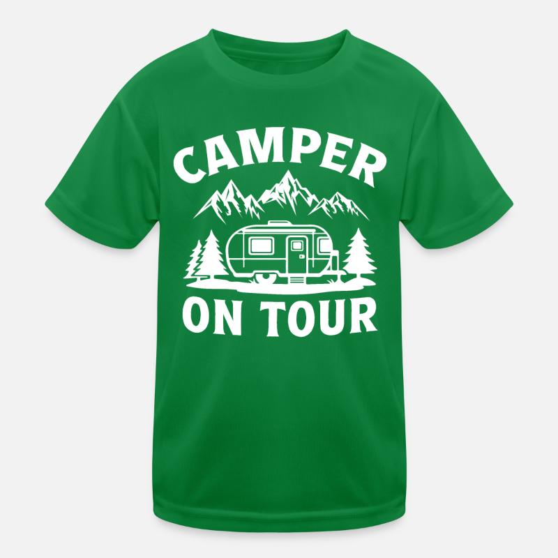 Camper on tour Kinder Funktions-T-Shirt
