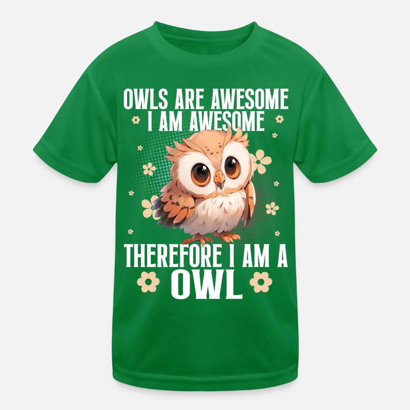 Eule Eulen Lustiger Spruch Kinder Funktions-T-Shirt