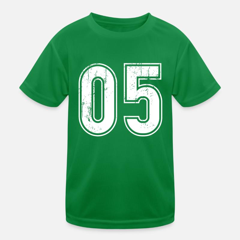 Maillot rétro 05 ans numéro 05 numéro T-hirt T-shirt sport Enfant