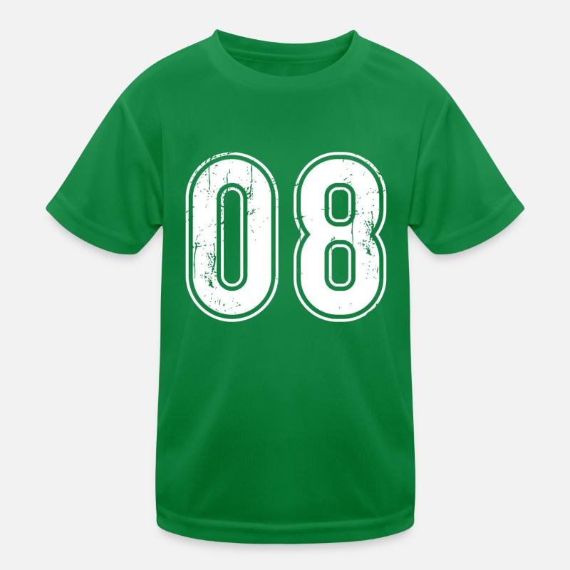 08 Years Retro Jersey Number 08 T-hirt Number Kids Functional T-Shirt