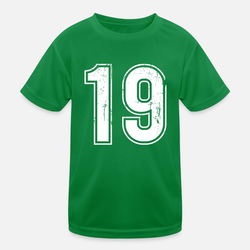 Maillot rétro 19 ans numéro 19 T-hirt numéro T-shirt sport Enfant