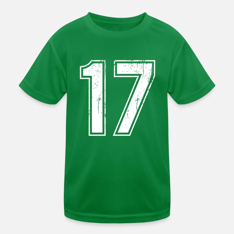 Maillot rétro 17 ans numéro 17 T-hirt numéro T-shirt sport Enfant