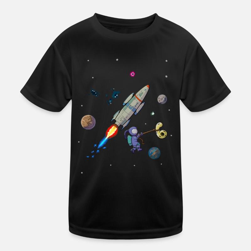 6 Years Birthday Rocket Planet Astronaut Kids Functional T-Shirt