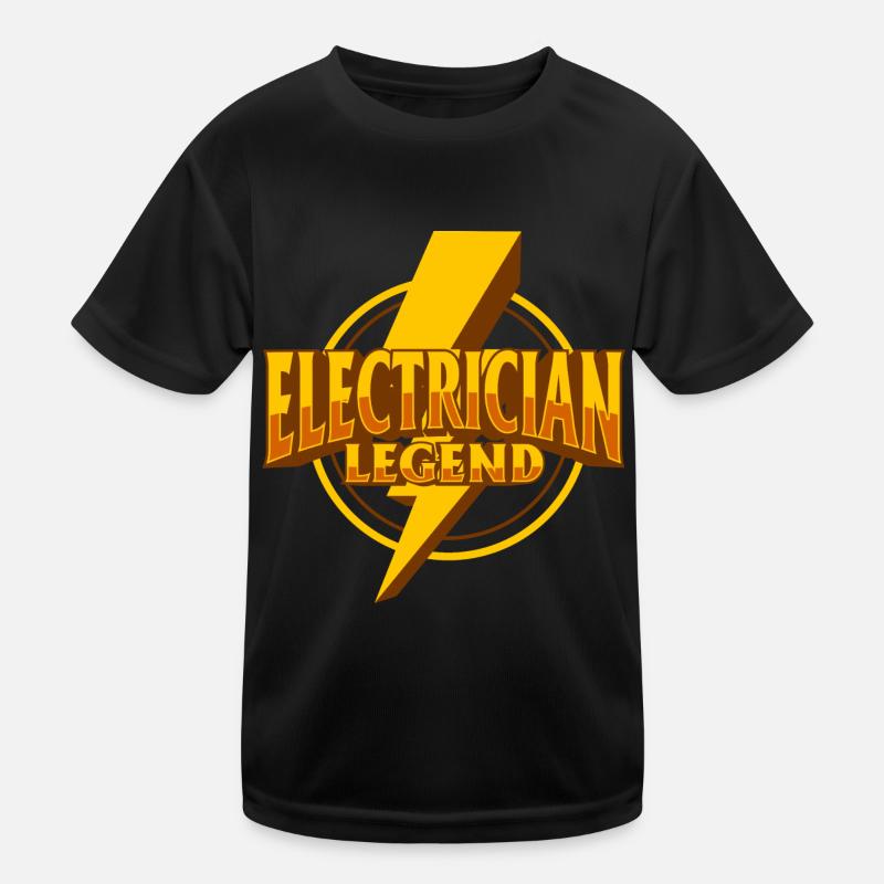 Electrician Legend Electronic Worker Craftsman Kids Functional T-Shirt