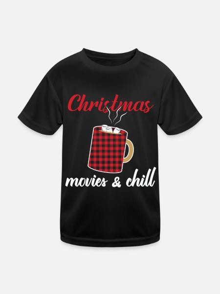 Cadeaux de Noël Noël - T-shirt sport Enfant - noir - Devant