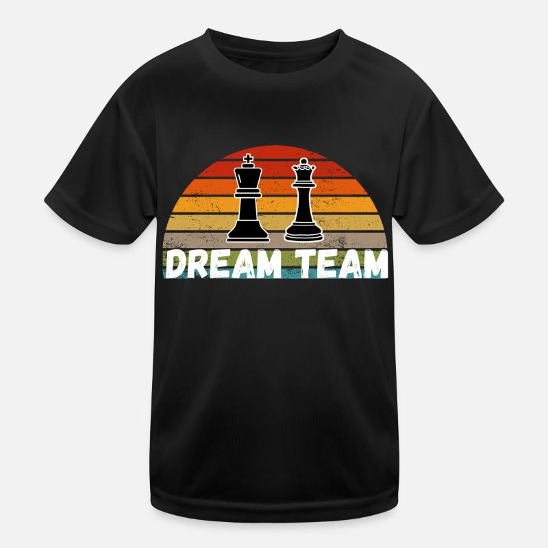 Schach Spruch Geschenk Beziehung Queens Gambit Kinder Funktions-T-Shirt