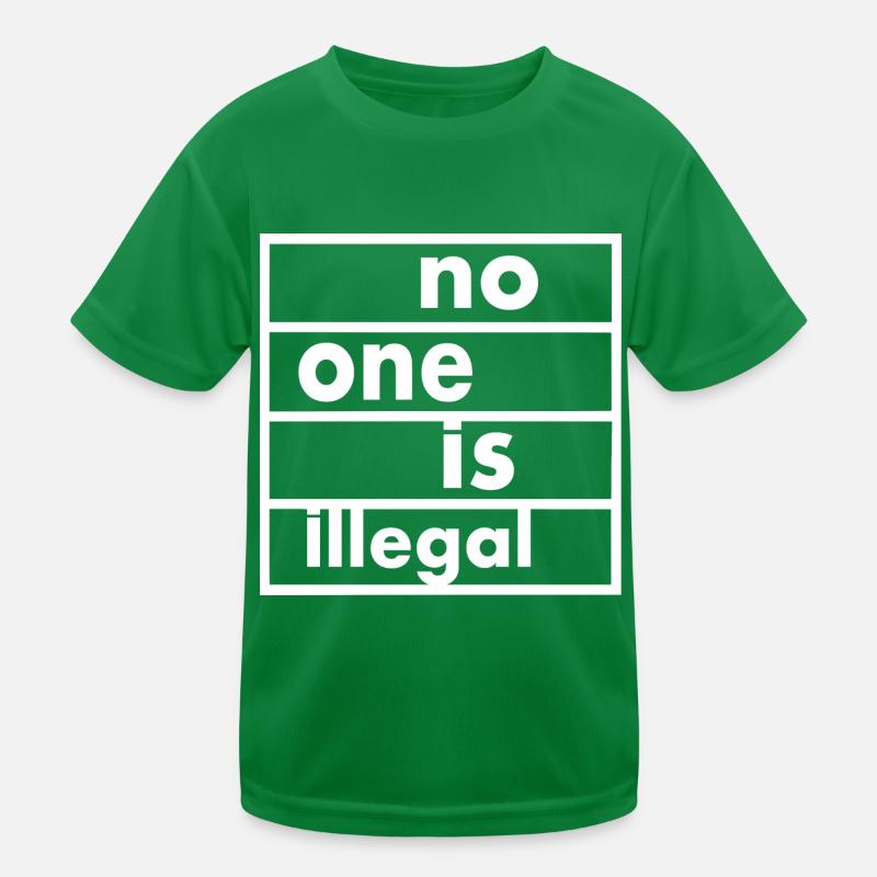 No one is illegal Kinder Funktions-T-Shirt