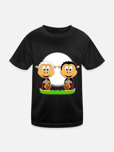 SCHAFE - HALLOWEEN - SÜßES ODER SAURES TOUR - Kinder Funktions-T-Shirt - Schwarz - Vorne