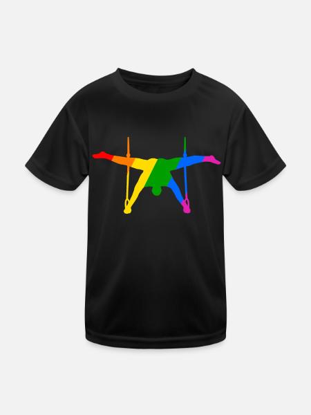 Ringsport in Vielfalt - Kinder Funktions-T-Shirt - Schwarz - Vorne