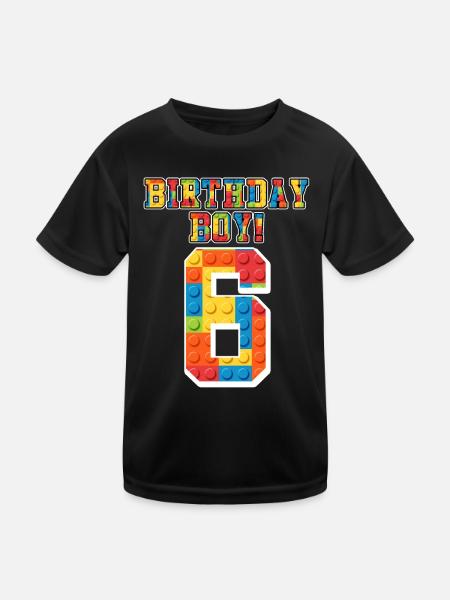 Birthday Boy I am 6 years 6th birthday - Kids Functional T-Shirt - black - Front