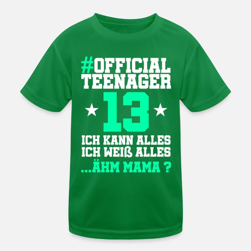 13 Geburtstag Jungen 13 Jahre Junge Mädchen Jungs Kinder Funktions-T-Shirt