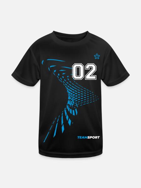 02 JERSEY Jersey Number Two Numbers Number 2 Motifs - Kids Functional T-Shirt - black - Front
