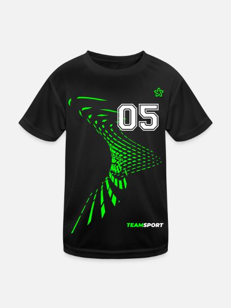 05 JERSEY Number Five Numbers Number 5 Motifs - Kids Functional T-Shirt - black - Front
