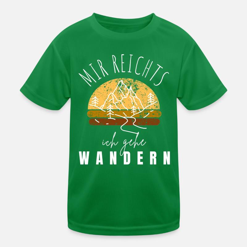 WANDERN Berge Bergsteigen WANDERWEG Kinder Funktions-T-Shirt