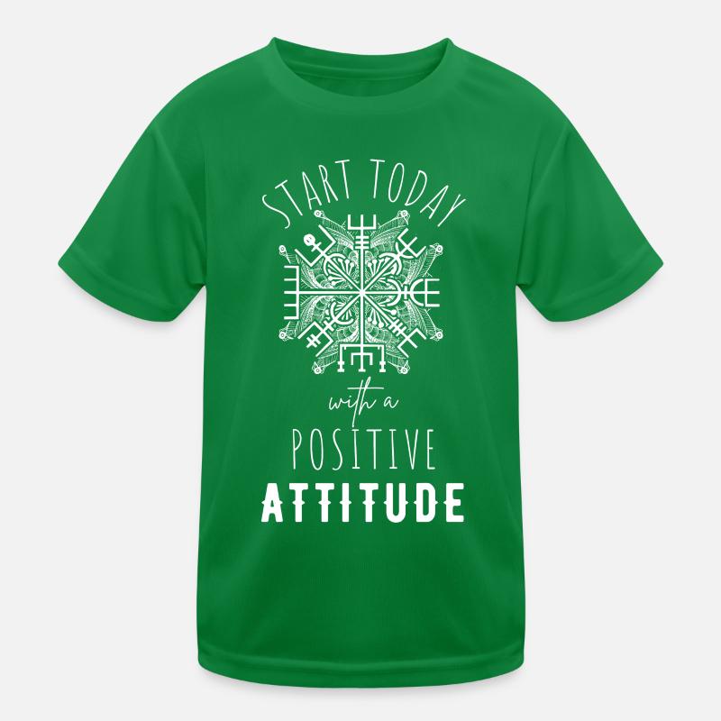 ATTITUDE POSITIVE ÉTAT D’ Motivation T-shirt sport Enfant