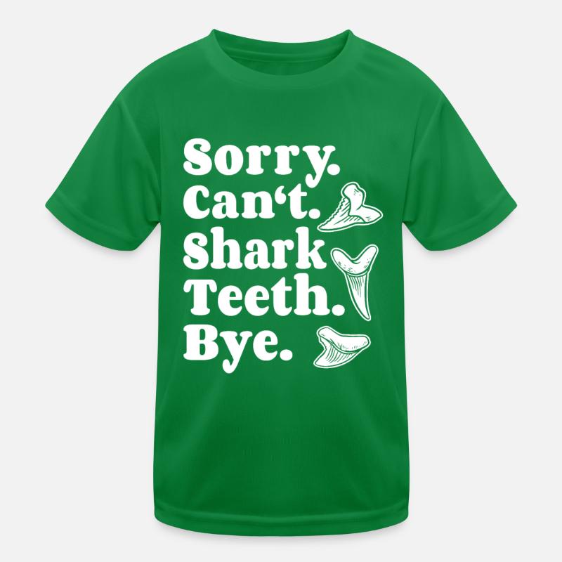 Haizahn Haifischzähne Sorry Can't Shark Teeth Bye Kids Functional T-Shirt